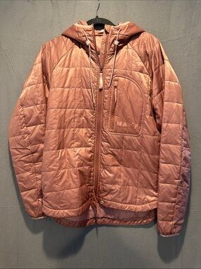 Insulated Hooded Puffer Jacket - Dusty Rose